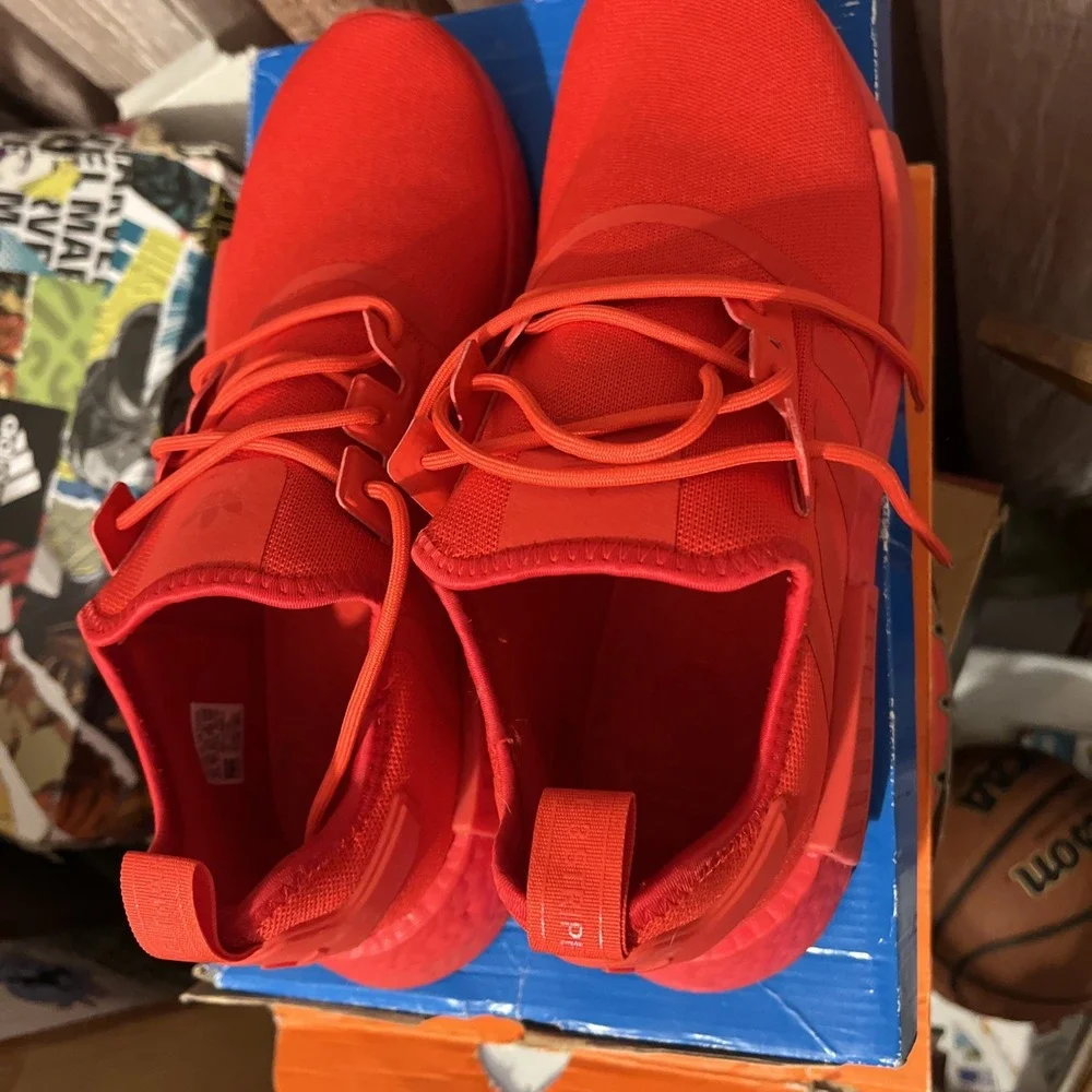 Adidas originals NMD_R1 Primeblue Men's Shoes Vivid Red GX7605 size 11